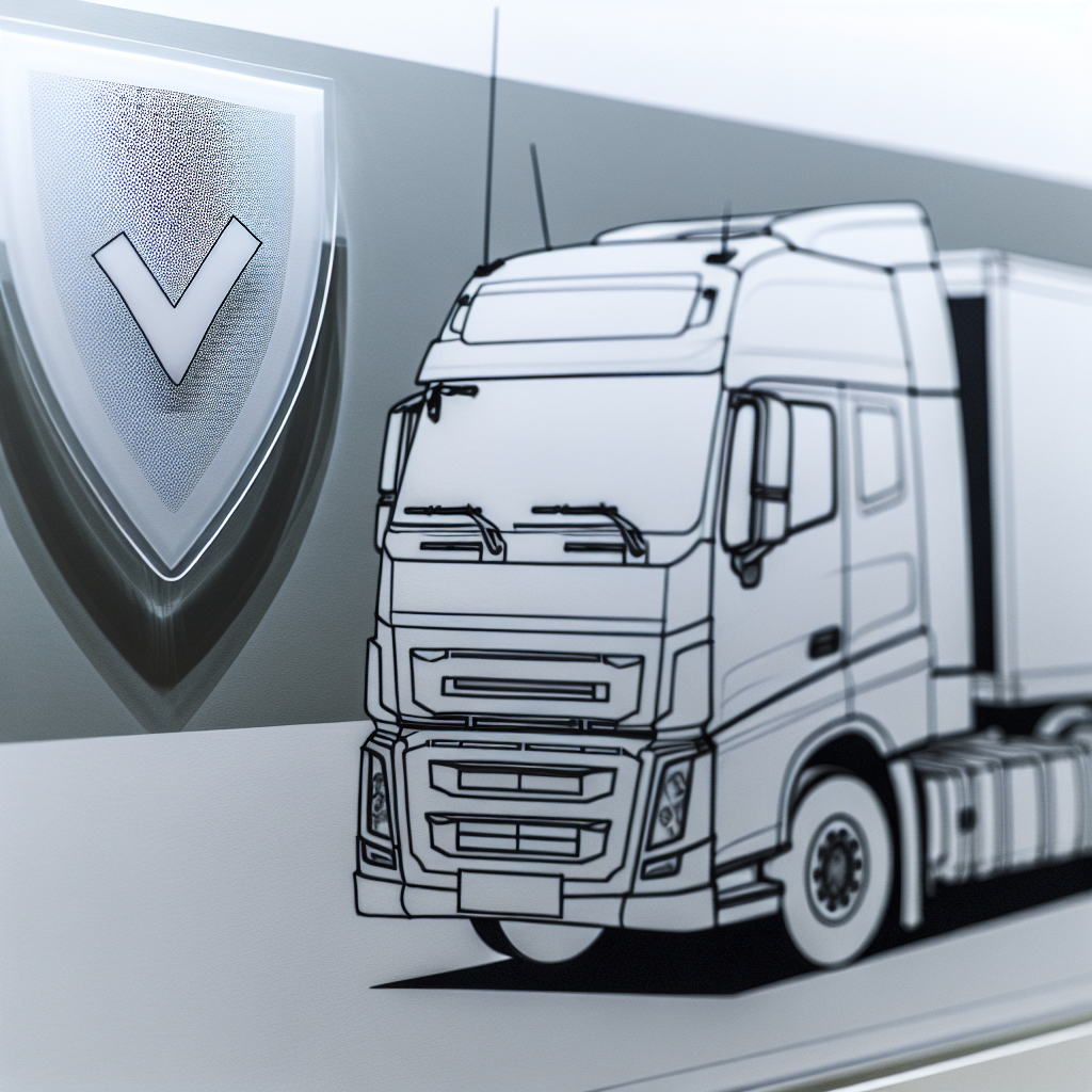 Truck with safety symbol