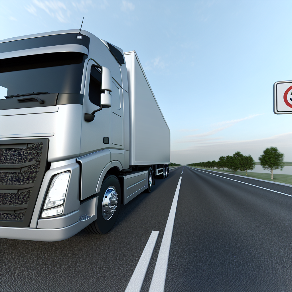 A truck in a safe driving scenario, emphasizing the importance of safety in commercial driving.
