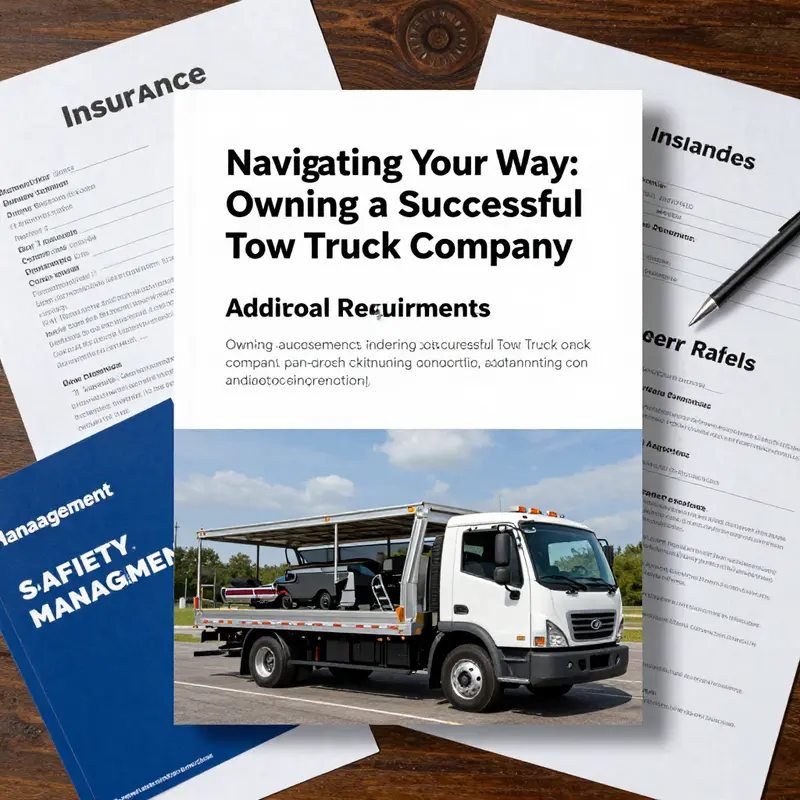Essential documents for registering a tow truck company, highlighting the first steps in business ownership.