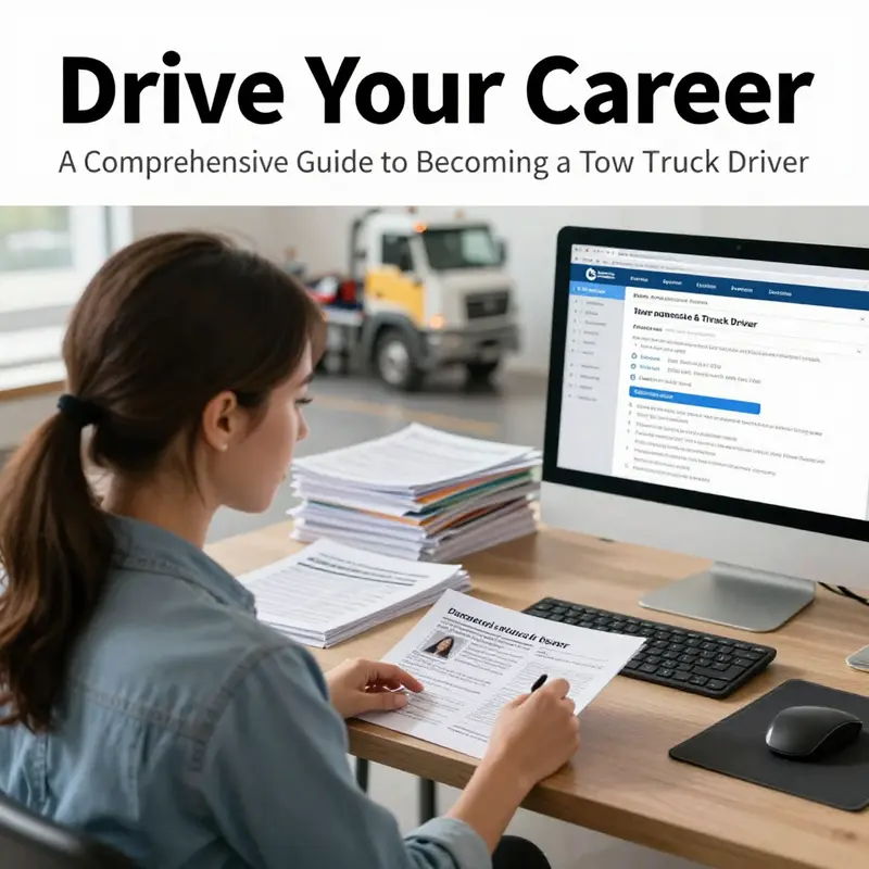 Determination in preparation for a driver’s license, crucial for aspiring tow truck drivers.