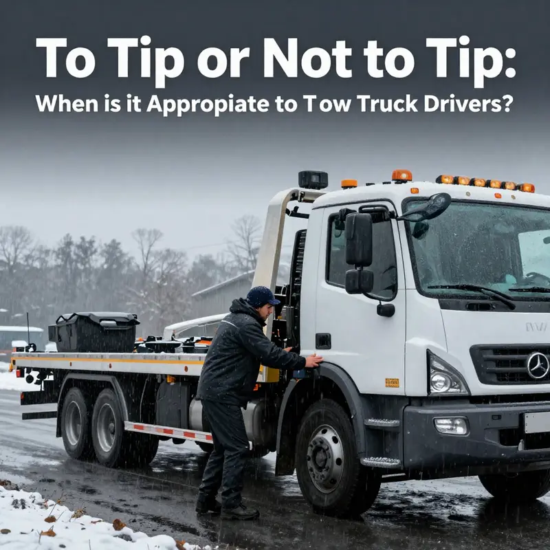 Understanding the norms and practices regarding tipping tow truck drivers.