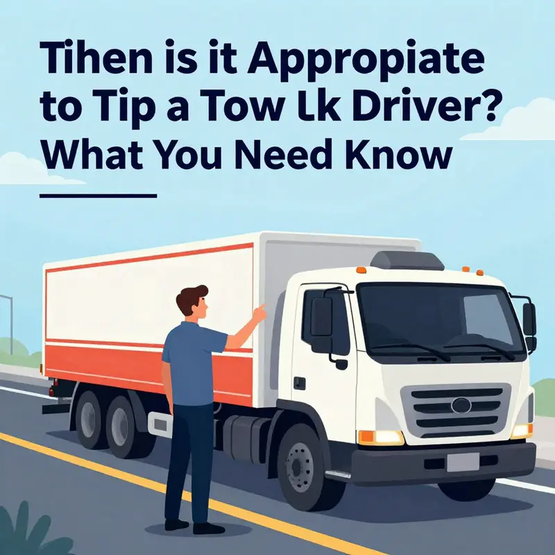 Understanding the etiquette surrounding tipping tow truck drivers.