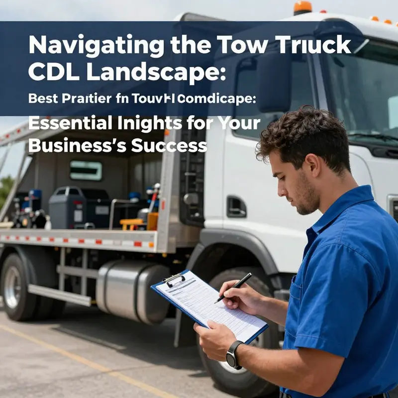 Understanding CDL requirements is vital for tow truck operators.