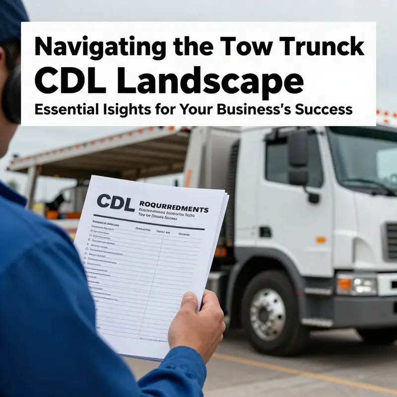 Understanding CDL requirements is vital for tow truck operators.