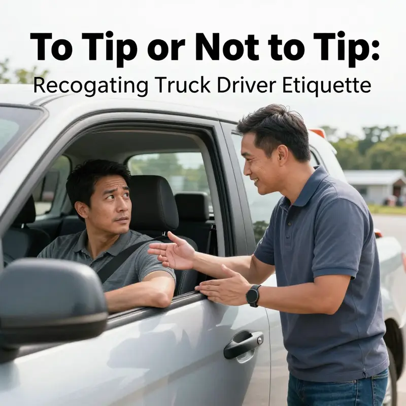 A tow truck driver assisting a stranded vehicle, showcasing the various scenarios that may warrant a tip.