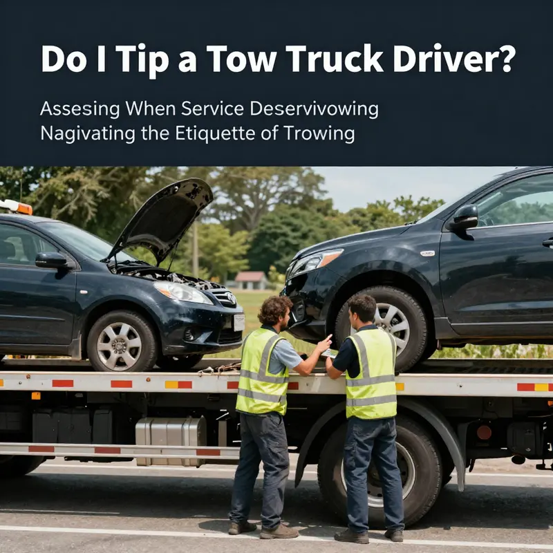 Expectations surround tipping tow truck drivers, focusing on service norms and appreciation.