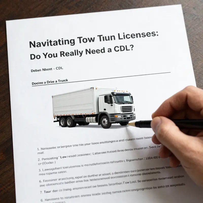 Infographic depicting various CDL classifications essential for tow truck operation.