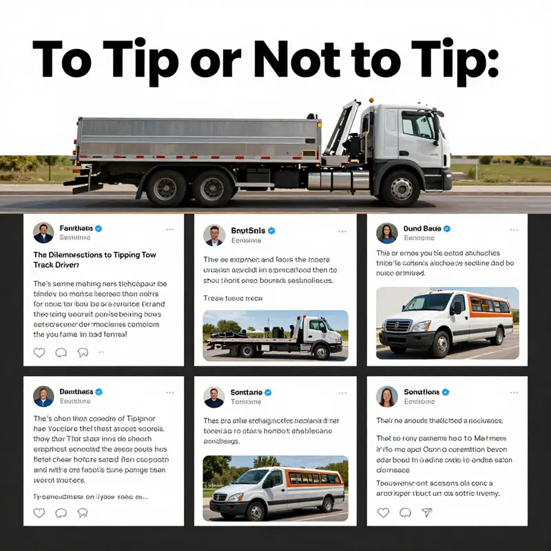 A tow truck driver demonstrating professionalism while discussing service details.