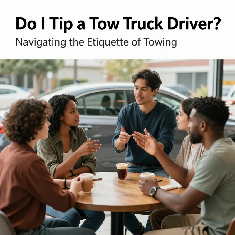 Expectations surround tipping tow truck drivers, focusing on service norms and appreciation.