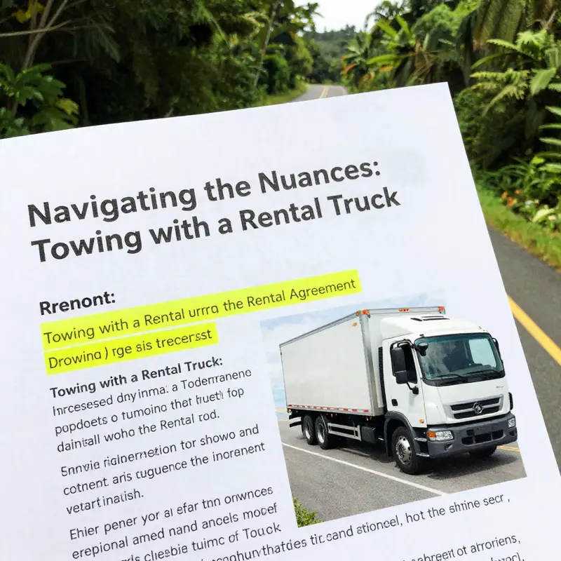 Reviewing the rental agreement is crucial for confirming towing permissions.