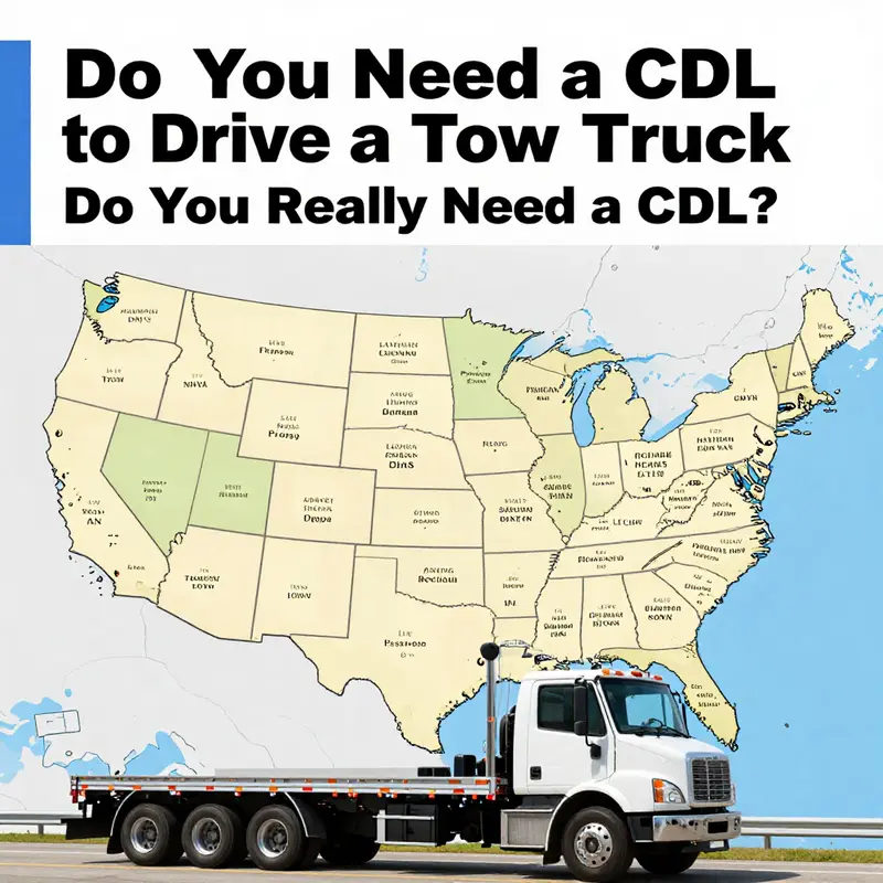 Infographic depicting various CDL classifications essential for tow truck operation.