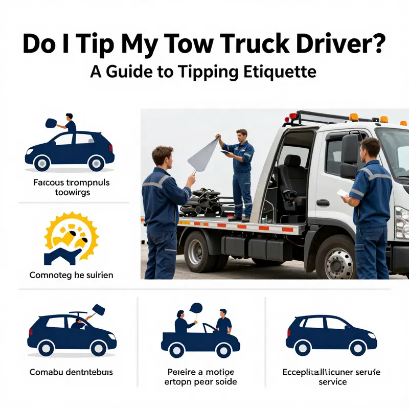 A tow truck driver providing friendly assistance to a stranded motorist on a calm day.