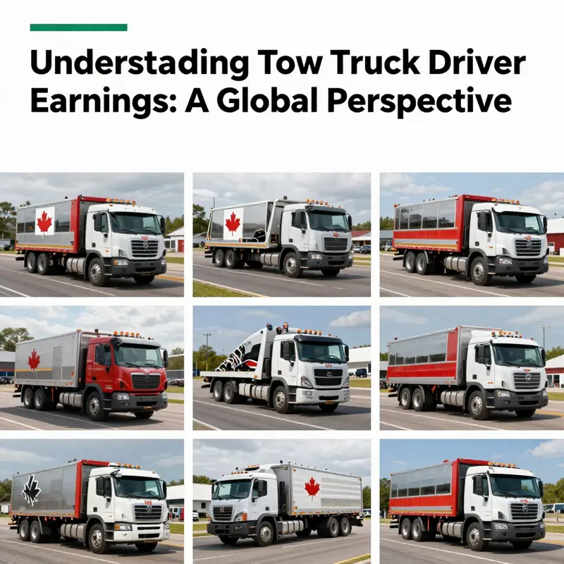 A collage of tow truck drivers engaging in various roadside assistance scenarios.