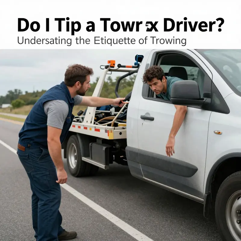 Expectations surround tipping tow truck drivers, focusing on service norms and appreciation.