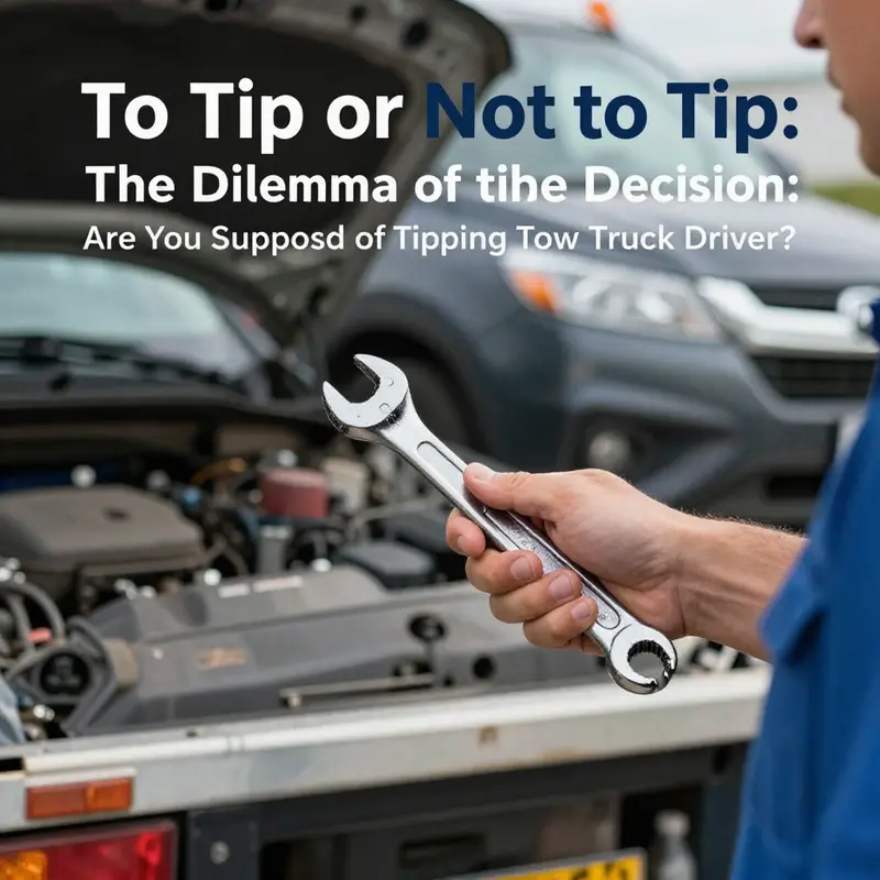 A tow truck driver demonstrating professionalism while discussing service details.