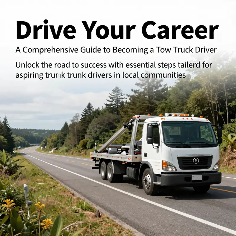 A picturesque island highway featuring a tow truck, showcasing the readiness of drivers to provide necessary roadside assistance.