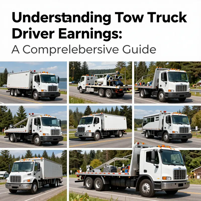 A collage showing different types of tow trucks providing roadside assistance on scenic island roads.