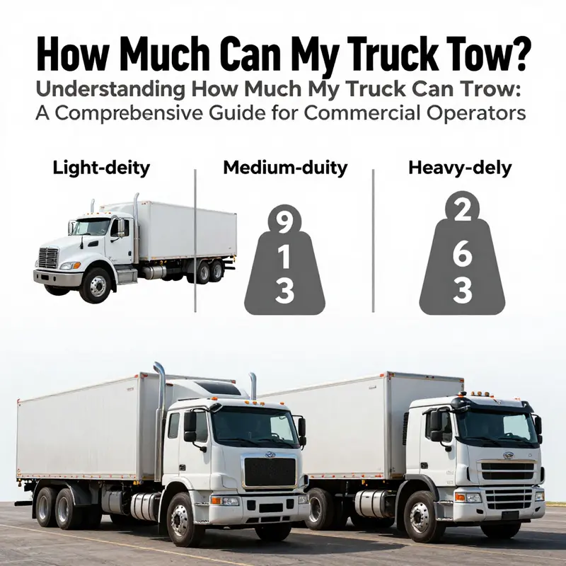 A graphic representation of truck categories and their respective towing capacities.