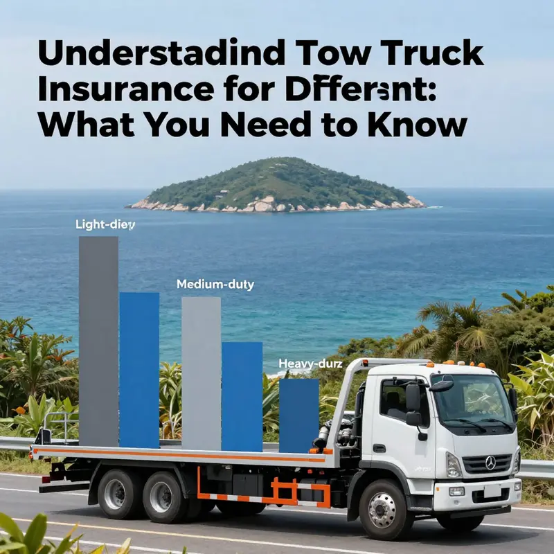 Diverse tow trucks, significant factors influencing insurance costs.