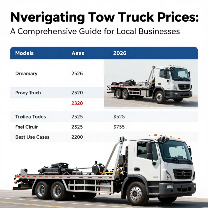 An overview of various tow truck models available in 2026, highlighting their price ranges and features.