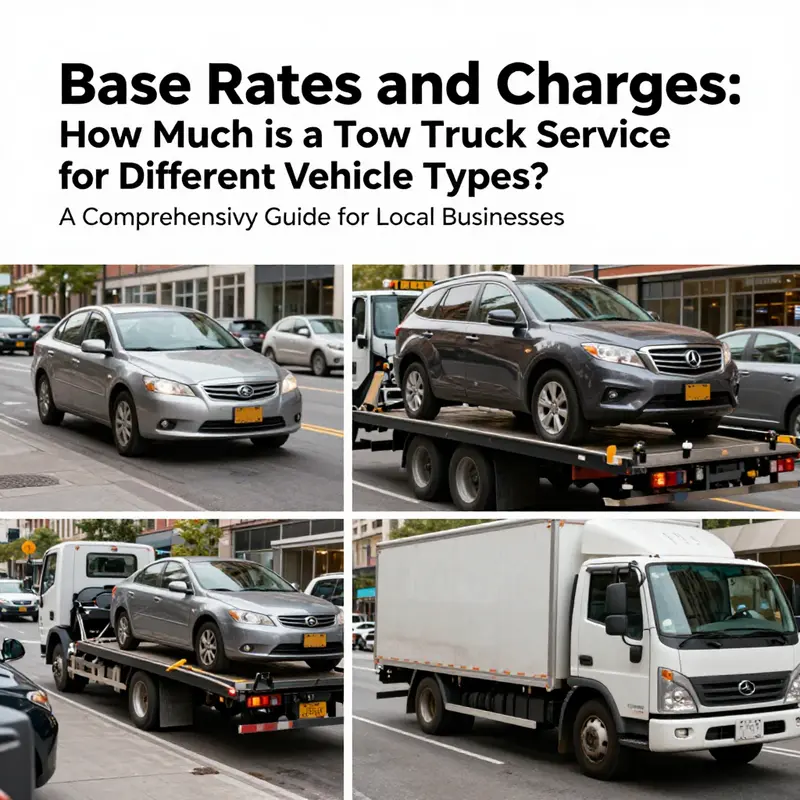 Different vehicle types influence tow truck service costs.