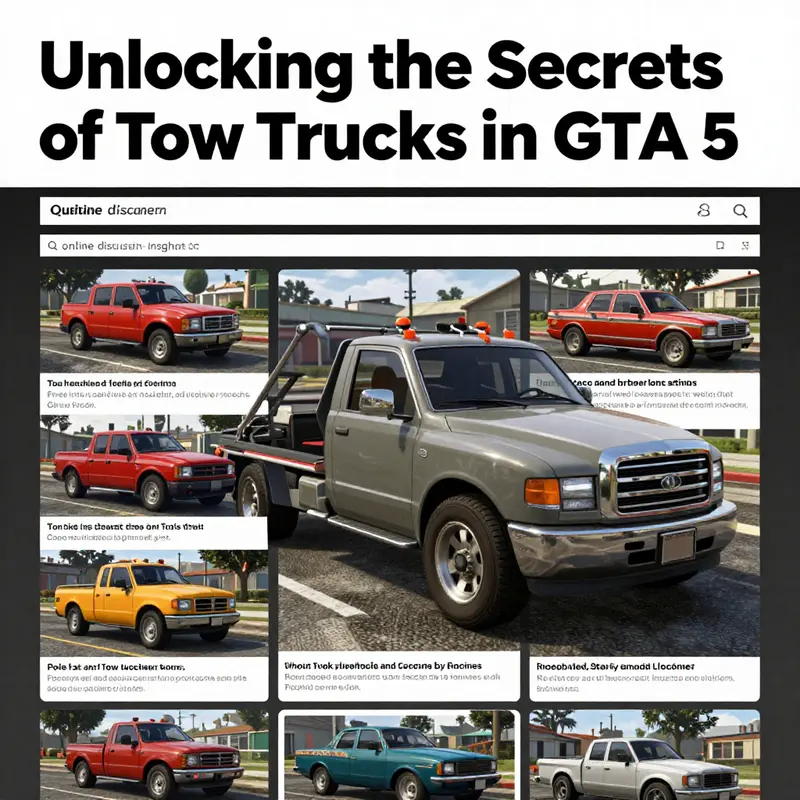 Classic Tow Truck parked outside Custom Works, Paleto Bay.