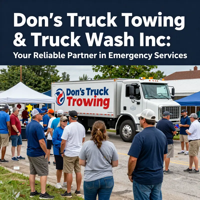 An emergency towing scene displaying Don’s Truck Towing’s commitment to 24/7 assistance.