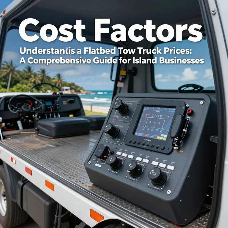 An overview of flatbed tow trucks available for commercial use, highlighting diverse pricing.