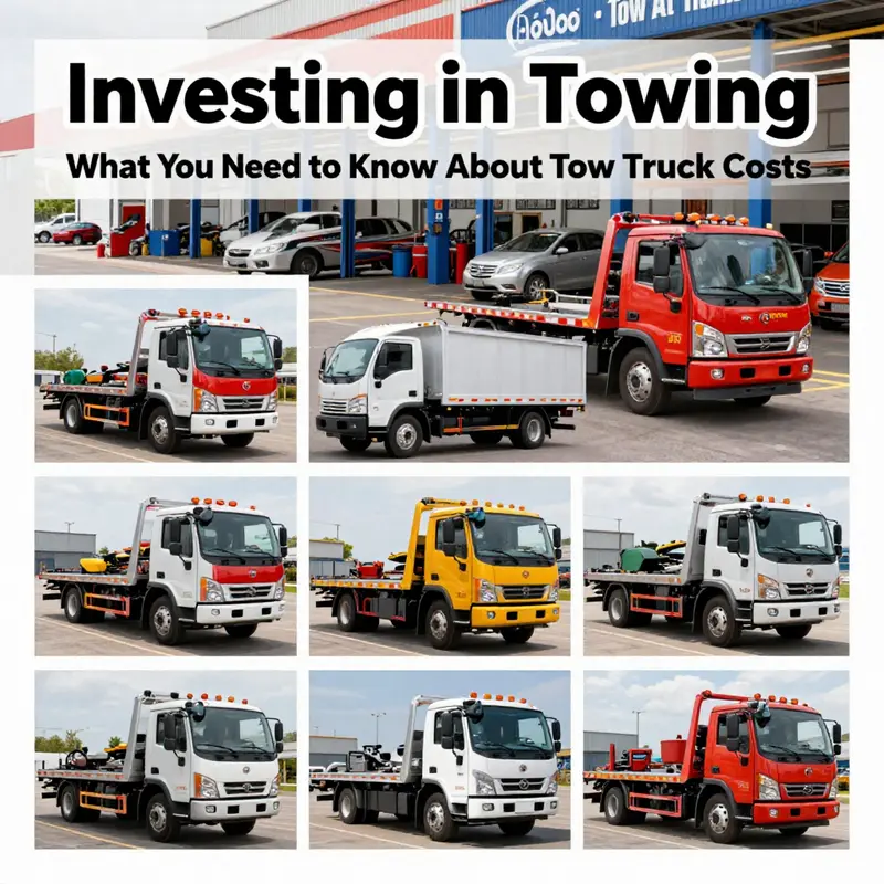 Diverse tow truck models showcase the variety of factors affecting pricing.