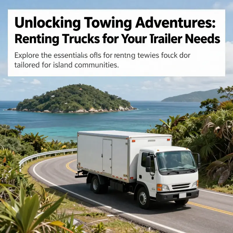 Truck towing a trailer on a picturesque island road, representing the topics discussed in the article.