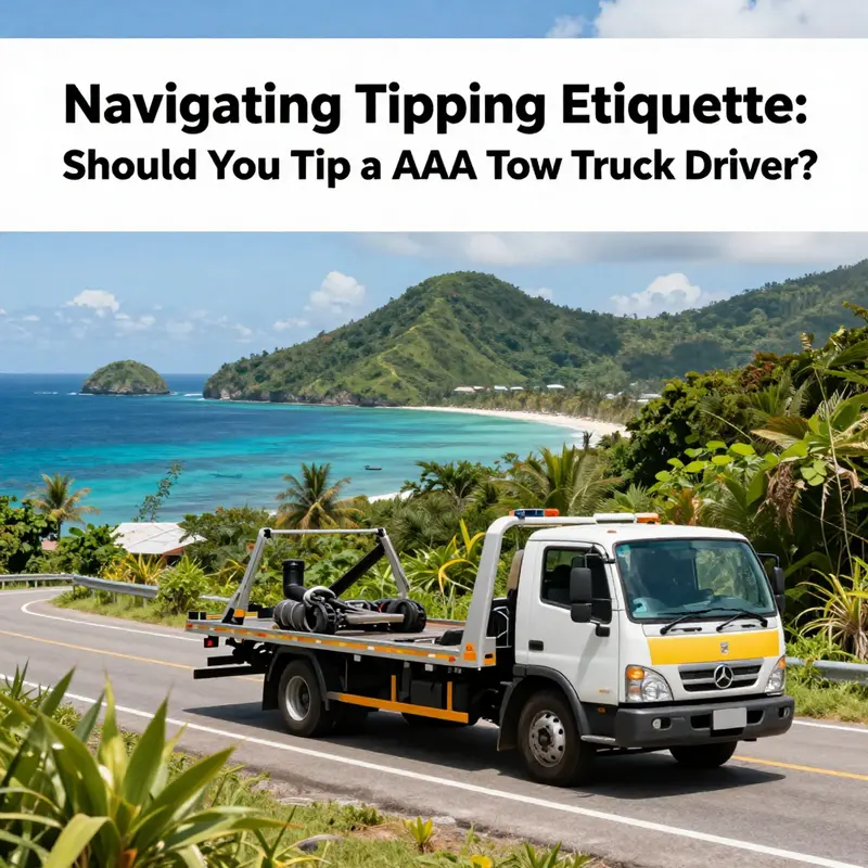 A scenic image of an island with a tow truck, highlighting the article's focus on the dynamics of roadside assistance.