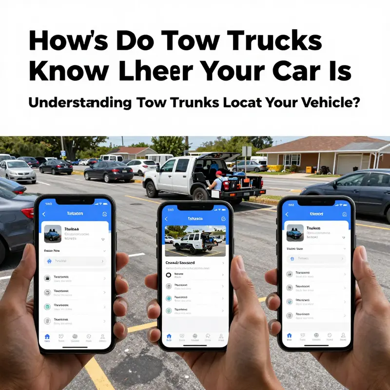 Tow operators utilize official records and local signage to identify and locate towed vehicles and ensure compliance with towing regulations.