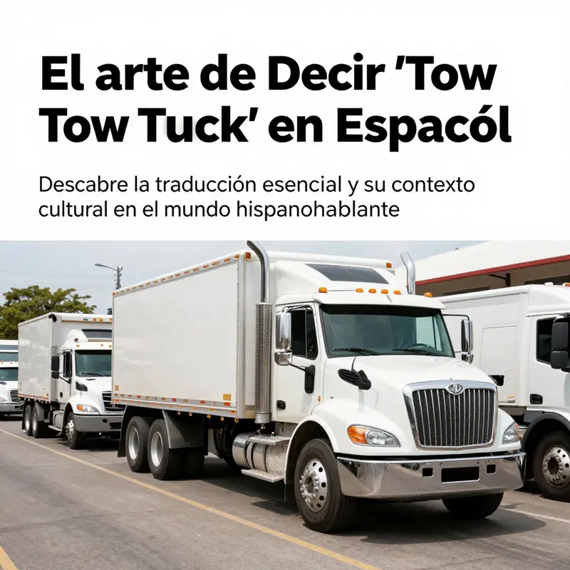 Un collage que muestra la interacción de diversas culturas con el servicio de remolque en el entorno hispanohablante.