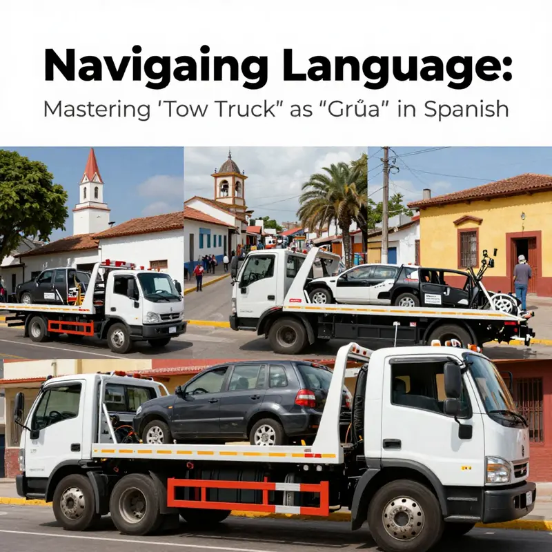 Understanding the term ‘grúa’ as the Spanish translation for ‘tow truck.’