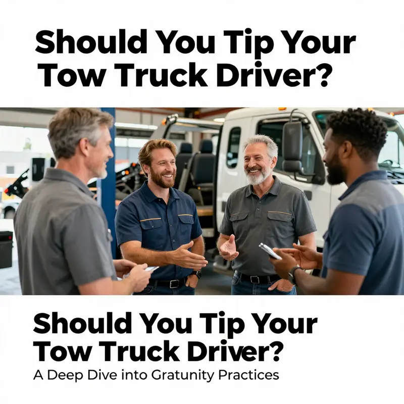 A tow truck driver and customer exchange gestures of gratitude, highlighting the importance of appreciation in service.