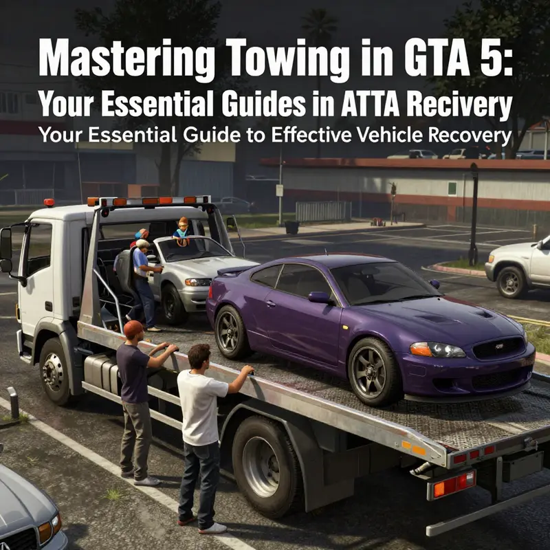 Locating and entering the tow truck in GTA 5.