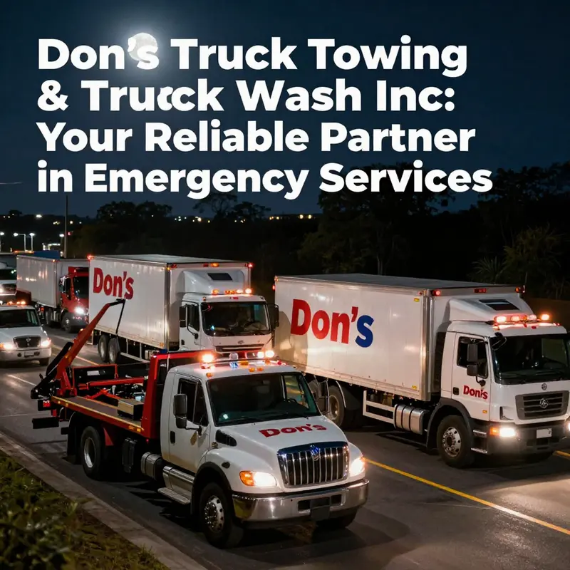 An emergency towing scene displaying Don’s Truck Towing’s commitment to 24/7 assistance.