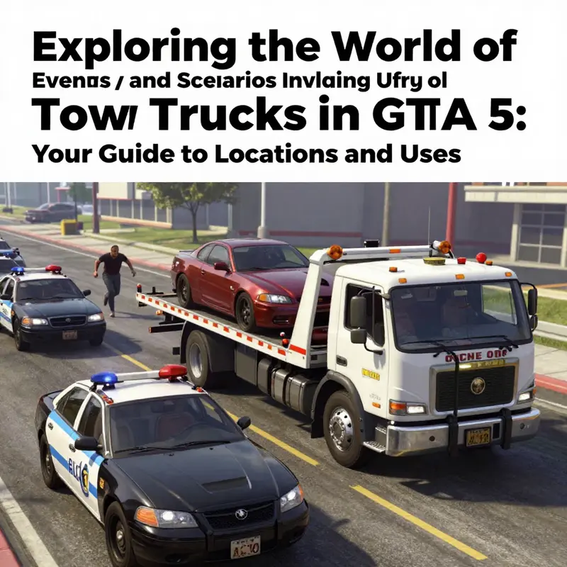 A tow truck ready for service near an auto repair shop in Los Santos.