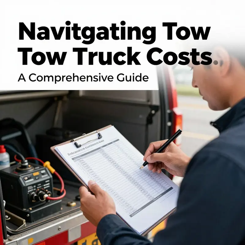 Visual representation of tow truck service pricing, highlighting the cost-per-mile dynamic.