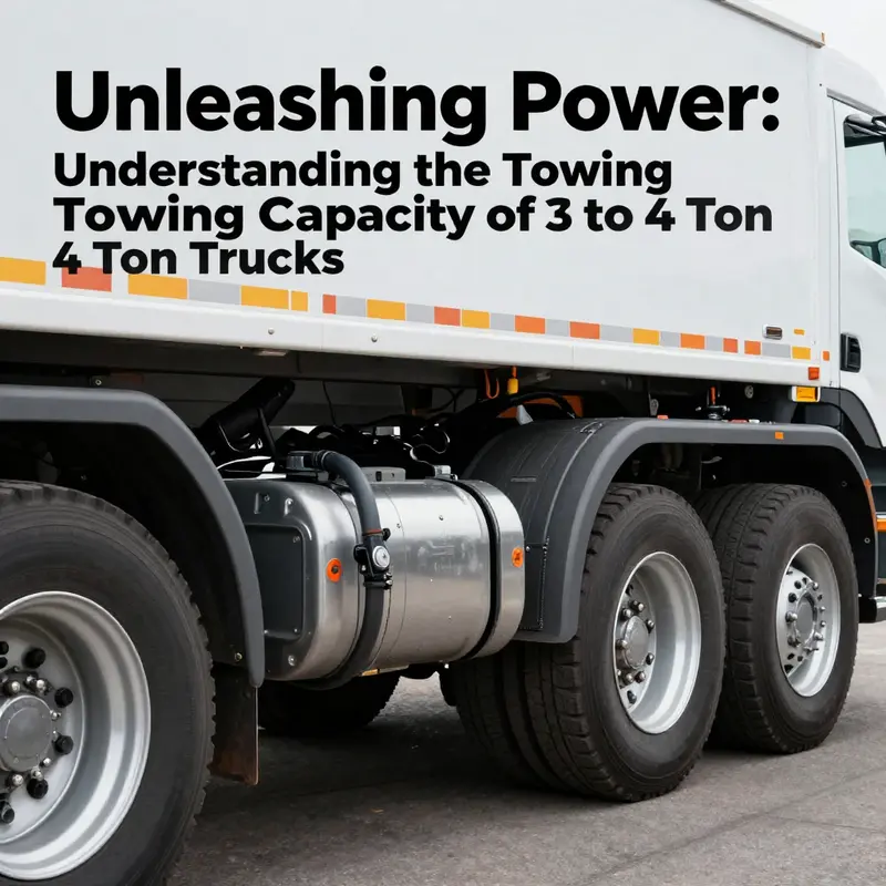 A medium-duty truck showcasing its towing capabilities on a scenic mountainous road.