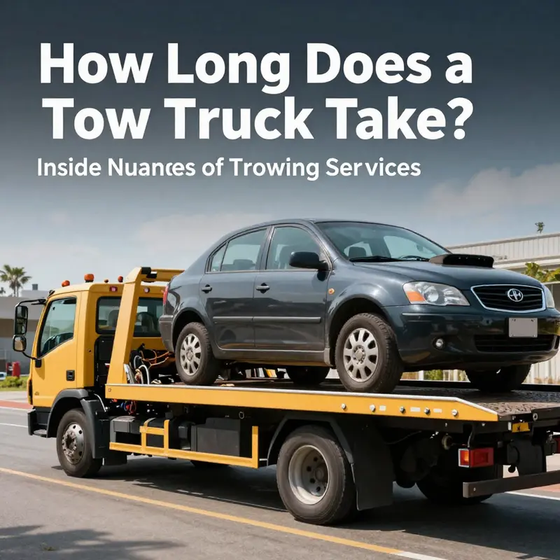 A tow truck arrives swiftly at a roadside incident, emphasizing the importance of quick response times.