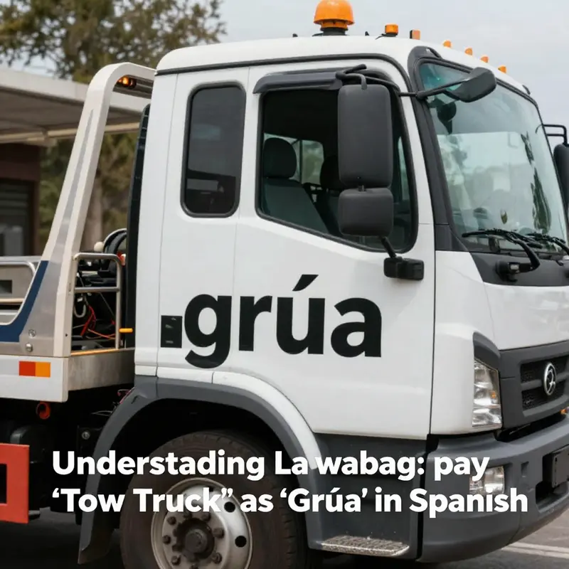 Understanding the term ‘grúa’ as the Spanish translation for ‘tow truck.’