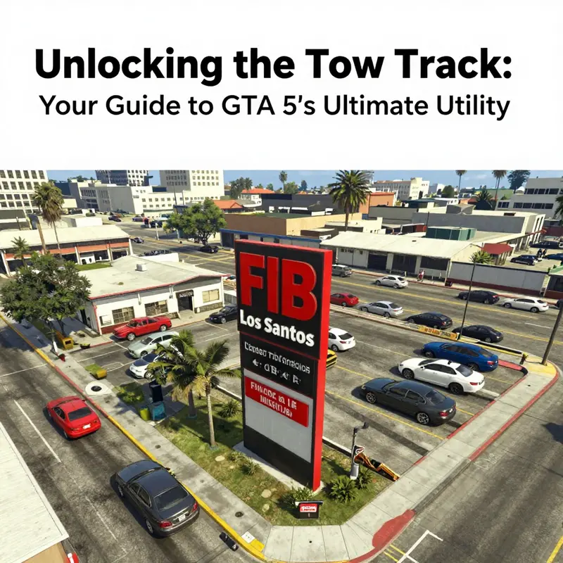 The tow truck parked at the FIB lot, symbolizing utility and purpose.