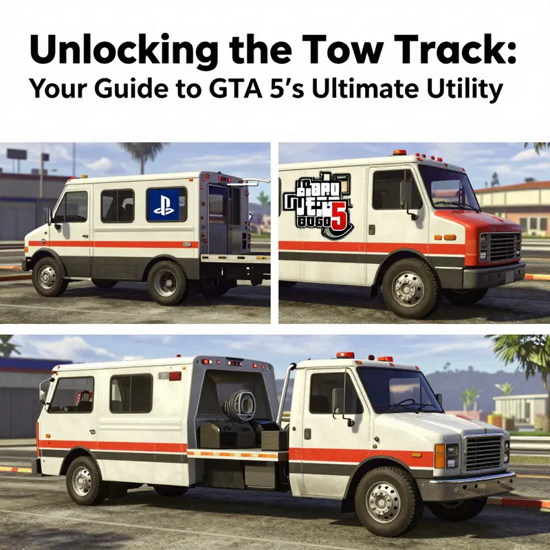 The tow truck parked at the FIB lot, symbolizing utility and purpose.