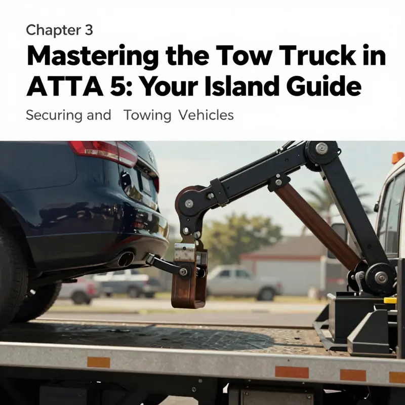 Skillfully driving a tow truck through urban streets.