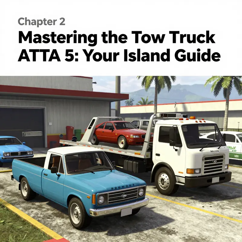 Skillfully driving a tow truck through urban streets.