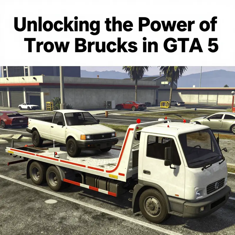 The exact spot in GTA 5 where you can find the tow truck near Los Santos Vehicle Storage.