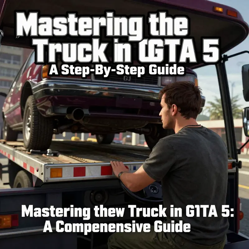 Step-by-step process of using a tow truck in GTA 5, highlighting the preparedness of a player.