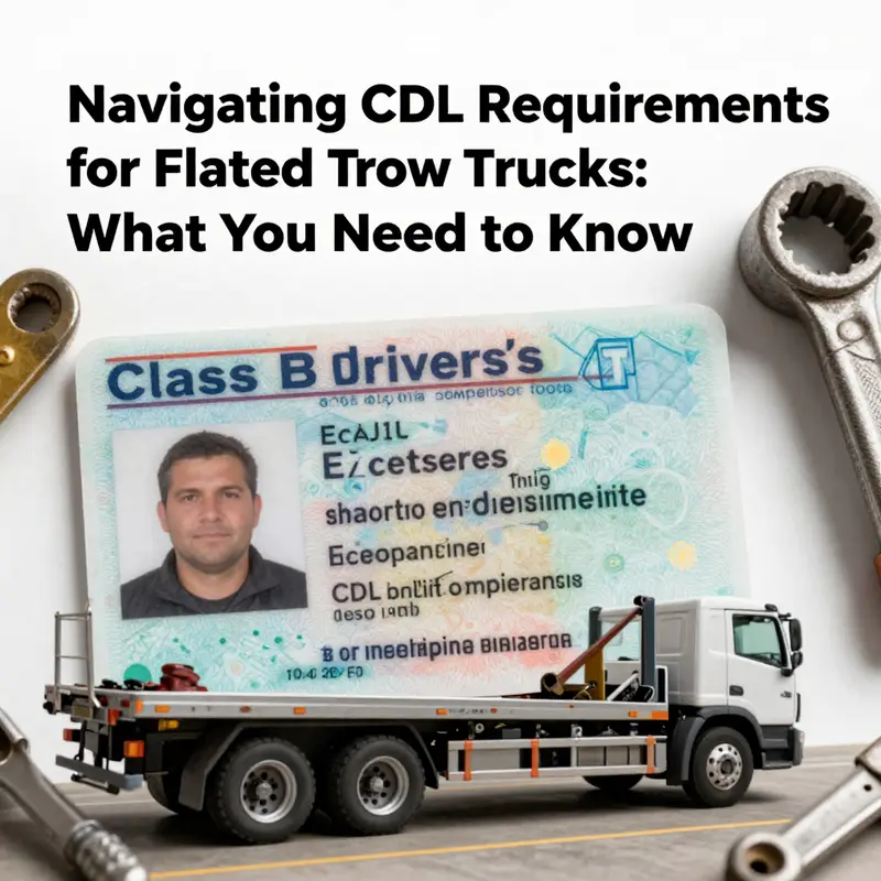 Exploring the necessity of CDL licenses for flatbed tow truck operation.