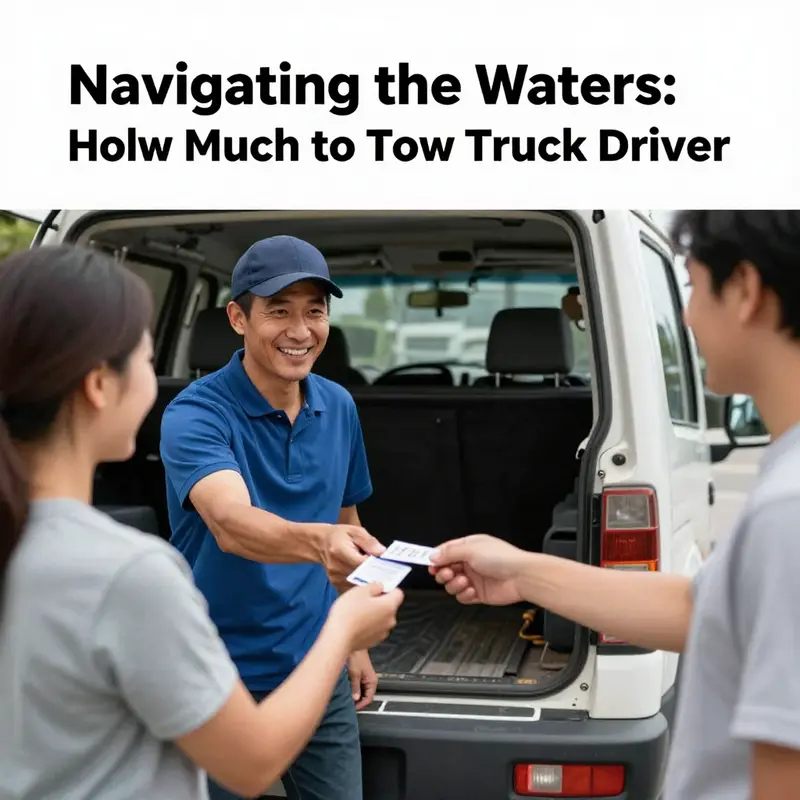 A tow truck driver providing professional assistance to a motorist, showcasing exemplary service.